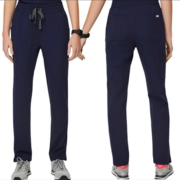 Figs Pants & Jumpsuits Figs Navy Blue High Waisted Yola Skinny